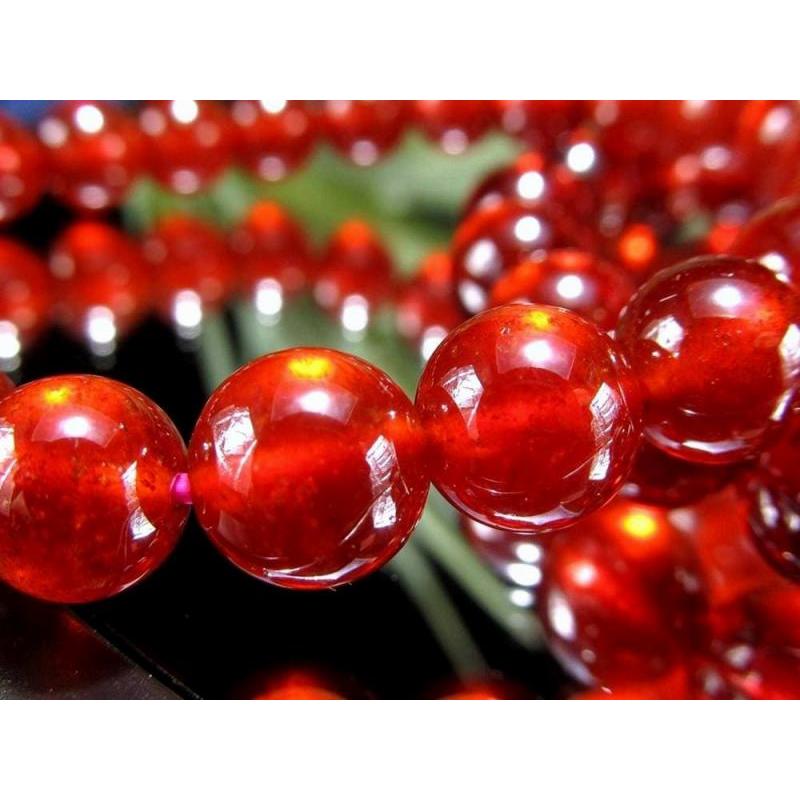 AA+ オレンジ ガーネット ヘソナイト ガーネット ブレスレット 8.5mm-9mm×22珠前後 華やかオレンジ 艶感抜群 歴史上最も古い宝石のひとつ 努力を実らせる石 | ブランド登録なし | 01