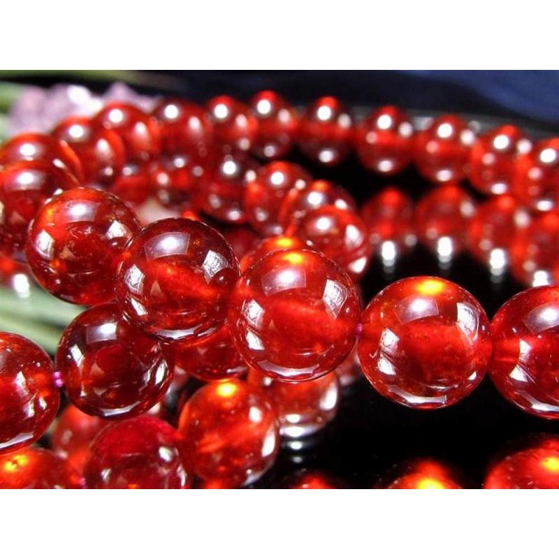 AA+ オレンジ ガーネット ヘソナイト ガーネット ブレスレット 8.5mm-9mm×22珠前後 華やかオレンジ 艶感抜群 歴史上最も古い宝石のひとつ 努力を実らせる石 | ブランド登録なし | 05