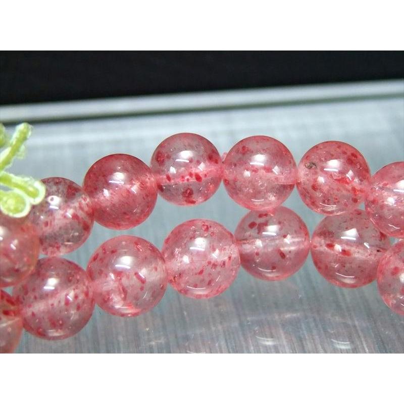ピンク エピドート ・ シスト ブレスレット 8.5mm-9mm×22珠前後 まるでイチゴのようなインクルージョン 別名『アフリカンストロベリー』 | ブランド登録なし | 01