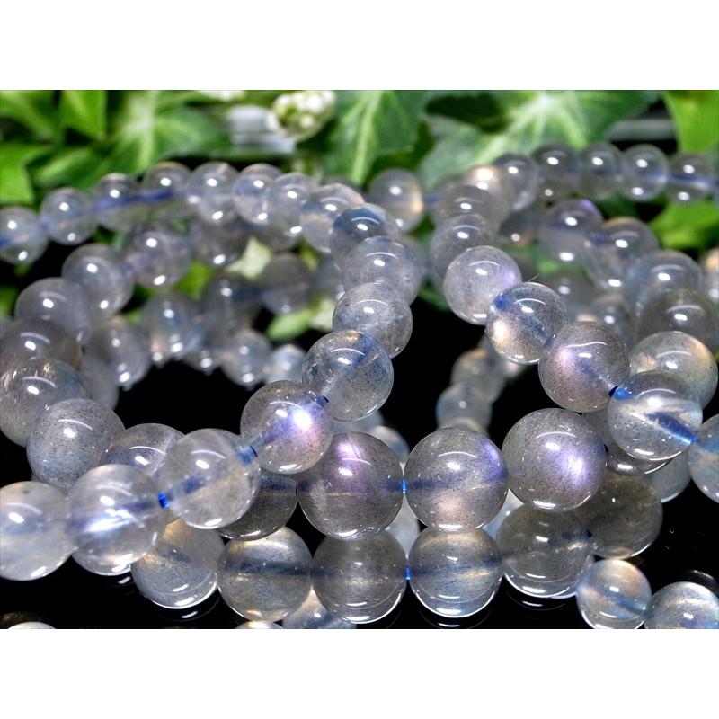 希少なピンクやパープルのシラーも レインボー ラブラドライト ブレスレット 6.5mm-7mm×29珠前後 神秘的 まるでオーロラ 霊性を高める石 マダガスカル産 | ブランド登録なし | 06