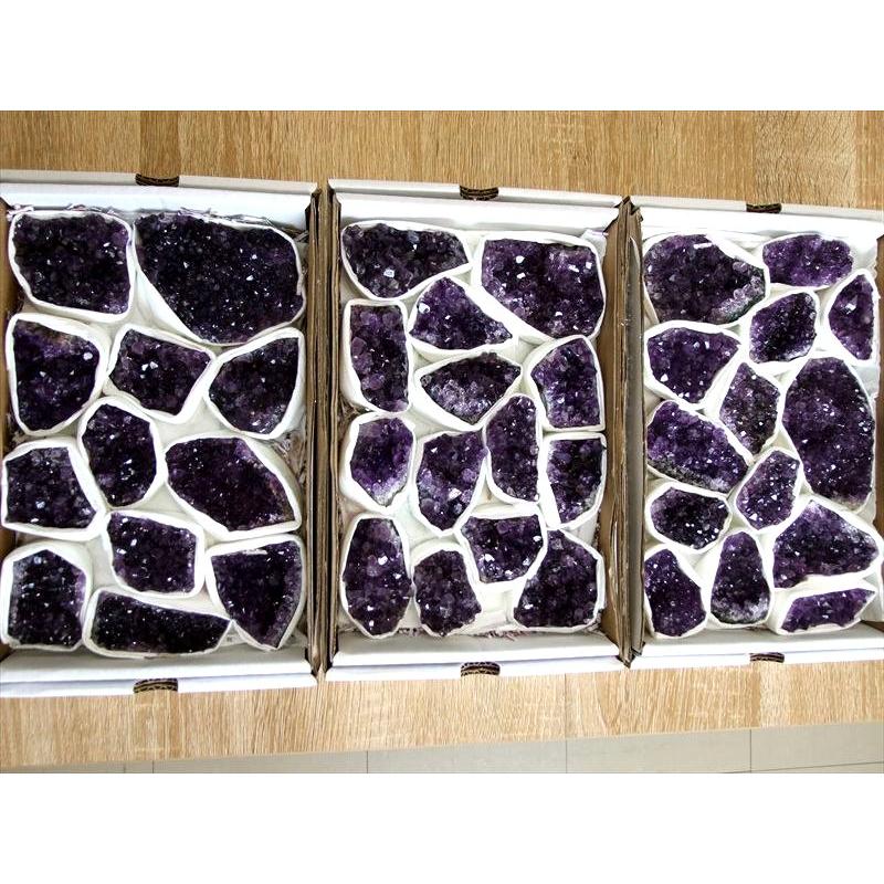 5A濃厚ウルグアイ産 お得セット アメジスト クラスター 箱詰め合わせ