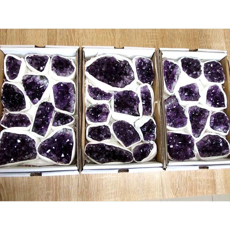 5A濃厚ウルグアイ産 お得セット アメジスト クラスター 箱詰め合わせ