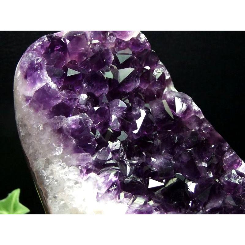 高品質天使の指紋アメジストハートスタンド付き