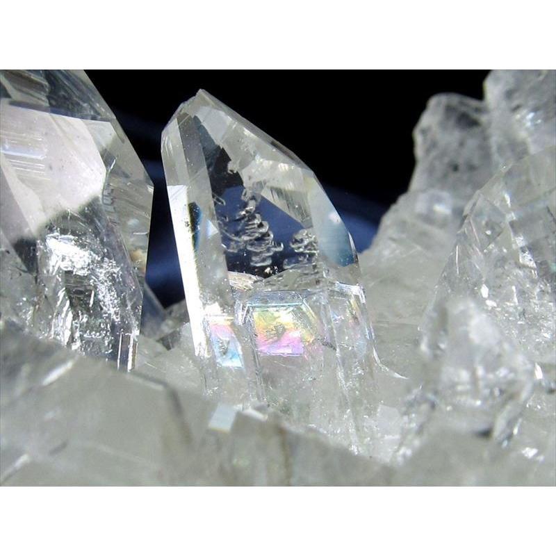 5A 虹入り・両面キラキラ・照り最高 ゼッカ産 水晶クラスター 最大幅約