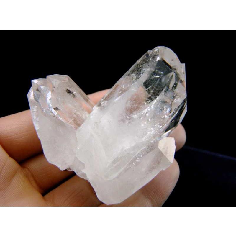 虹入り・照り最高 ゼッカ産 水晶クラスター ケース付き 最大幅約56mm 重さ91g 謎多き美麗クリスタル 氷のように美しい水晶 純粋と浄化を象徴する石 一点もの