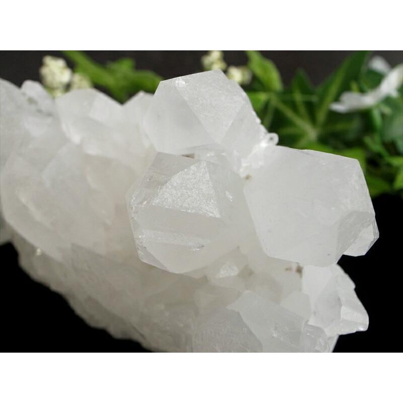 キラキラ乳白色 3A 四川 水晶 クラスター 幅約112mm 重さ342g 超人