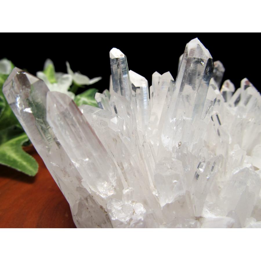4A 超透明結晶 四川 水晶 クラスター 最大幅約107mm 重さ314g 超