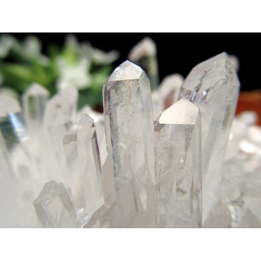 4A 超透明結晶 四川 水晶 クラスター 最大幅約107mm 重さ314g 超