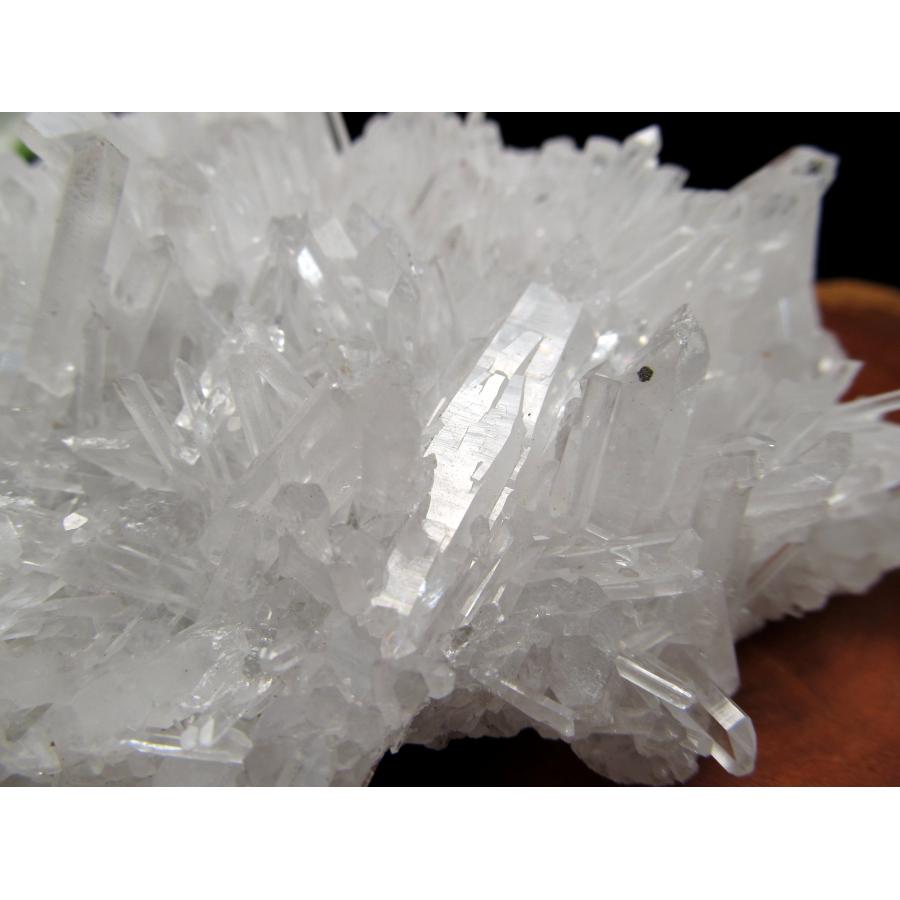 4A 超透明結晶 四川 水晶 クラスター 最大幅約145mm 重さ389.5g
