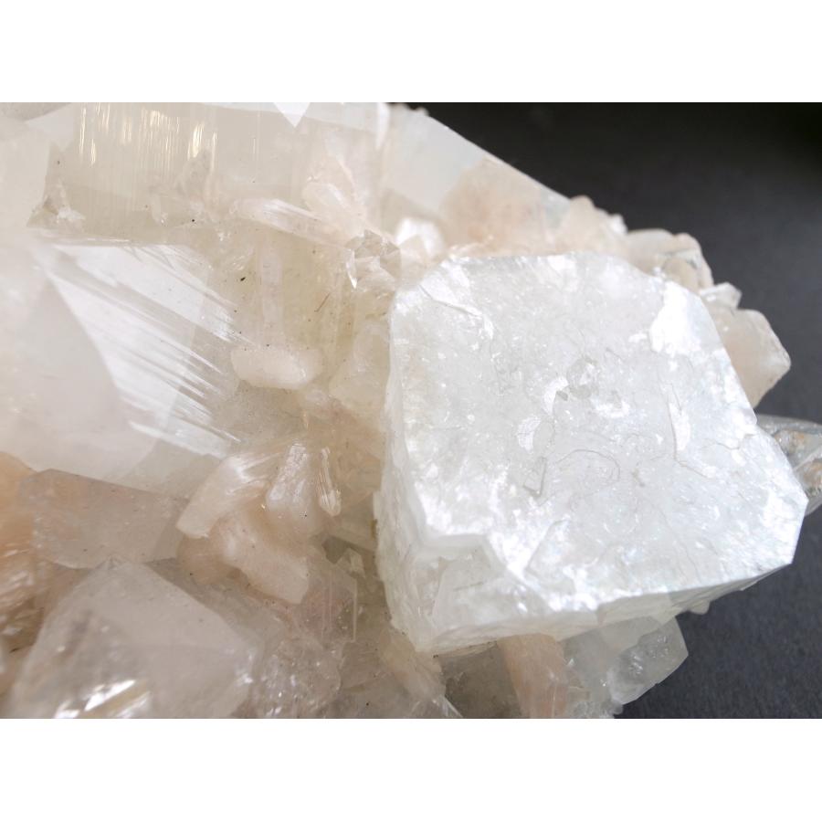 4A アポフィライト 魚眼石 クラスター原石 最大幅134mm 重さ369g