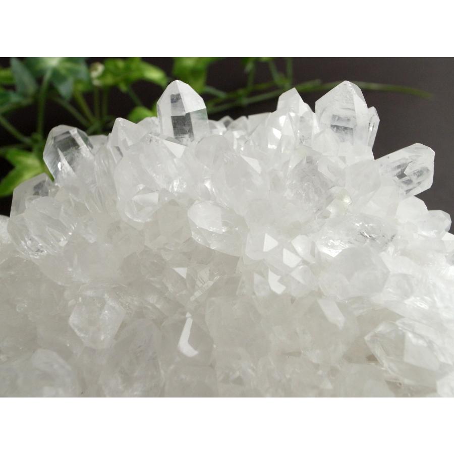 透き通る輝き 3A 四川 水晶 クラスター 幅 約128mm 重さ754g キラキラ