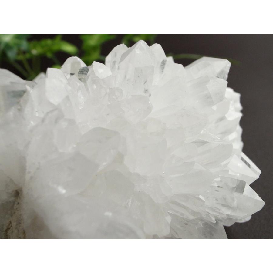 透き通る輝き 3A 四川 水晶 クラスター 幅 約128mm 重さ754g