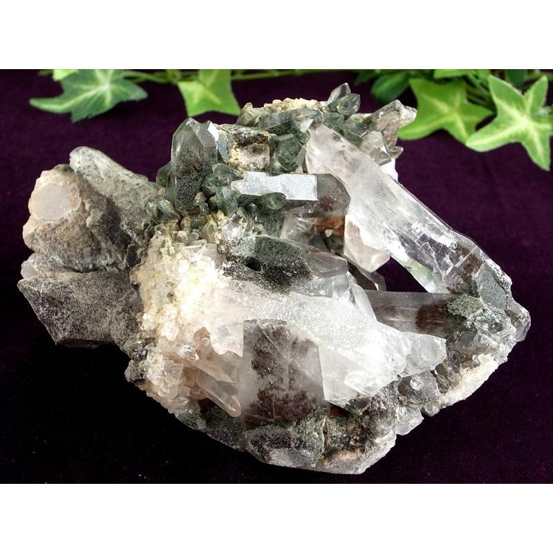 極限環境が生んだ水晶 ガルサ産 水晶クラスター 最大幅 約114mm