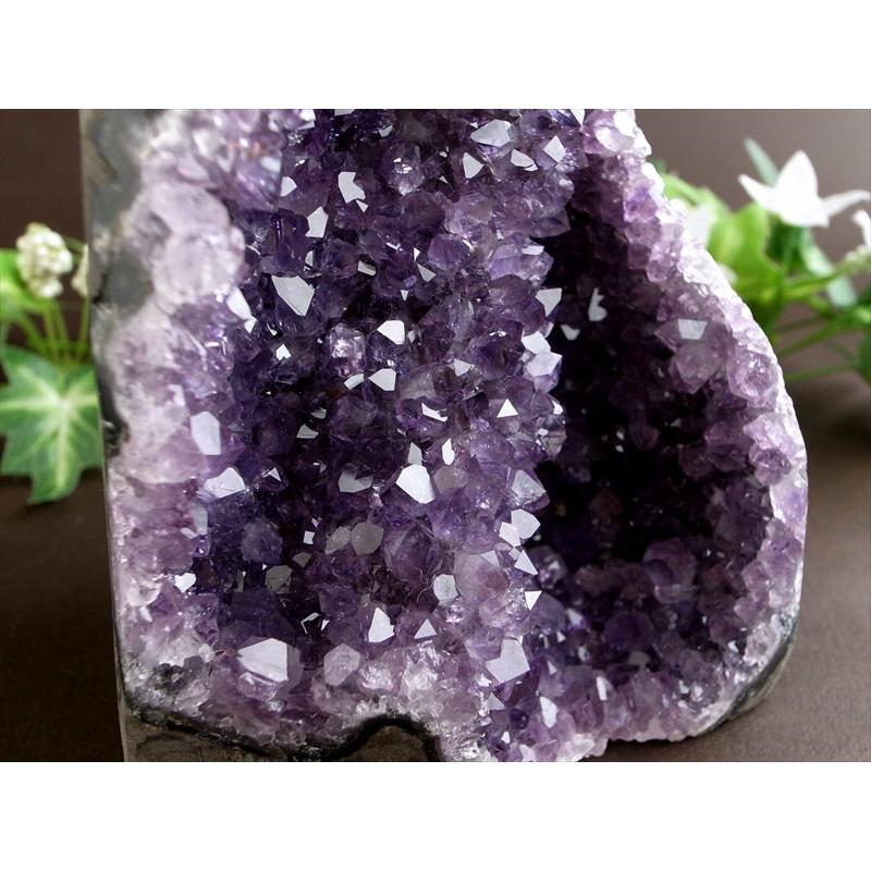 3A アメジスト クラスター スタンドタイプ 高さ100mm 重さ630g 美結晶