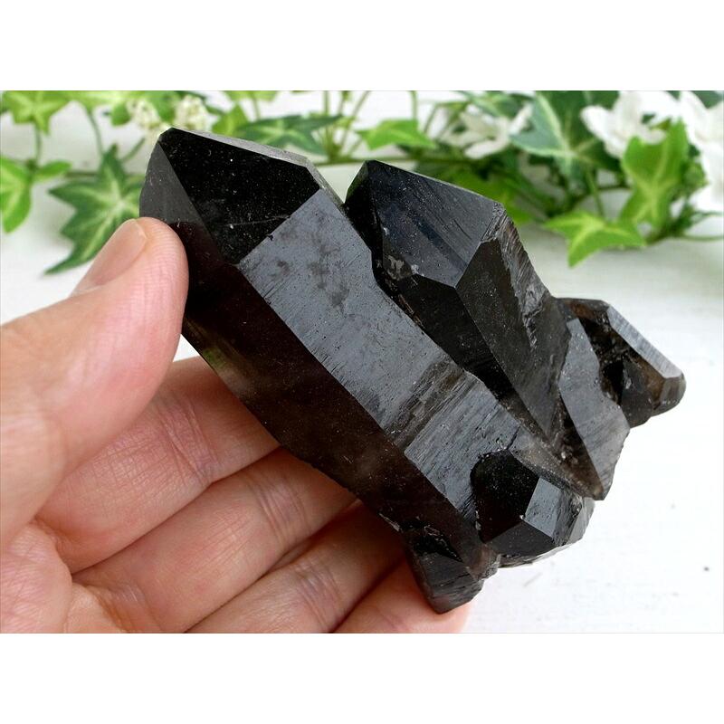 待望の再入荷 アーカンソー 州 産 モリオン 結晶 クラスター 最大幅約54mm 重さ167g 最強の魔除け・邪気払いの石 1点物 艶々極上 黒水晶 アーカンソー 州 産 | ブランド登録なし | 04
