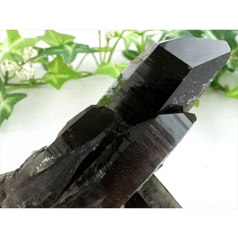 待望の再入荷 アーカンソー 州 産 モリオン 結晶 クラスター 最大幅約97mm 重さ299g 最強の魔除け・邪気払いの石 1点物 艶々極上 黒水晶 アーカンソー 州 産 | ブランド登録なし | 01