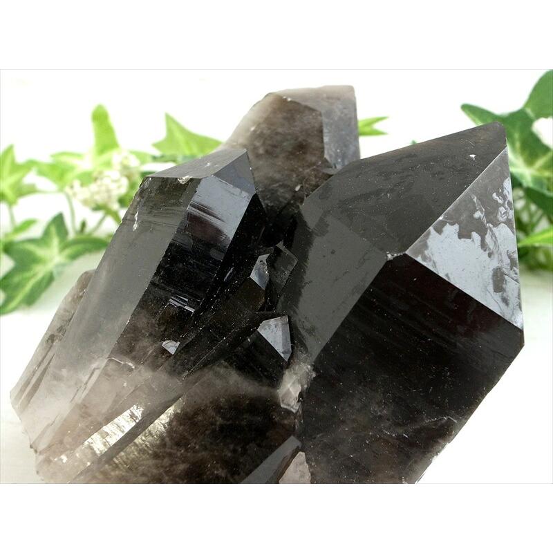 待望の再入荷 アーカンソー 州 産 モリオン 結晶 クラスター 最大幅約90mm 重さ300g 最強の魔除け 邪気払いの石 1点物 艶々極上 黒水晶 アーカンソー 州 産 | ブランド登録なし | 02