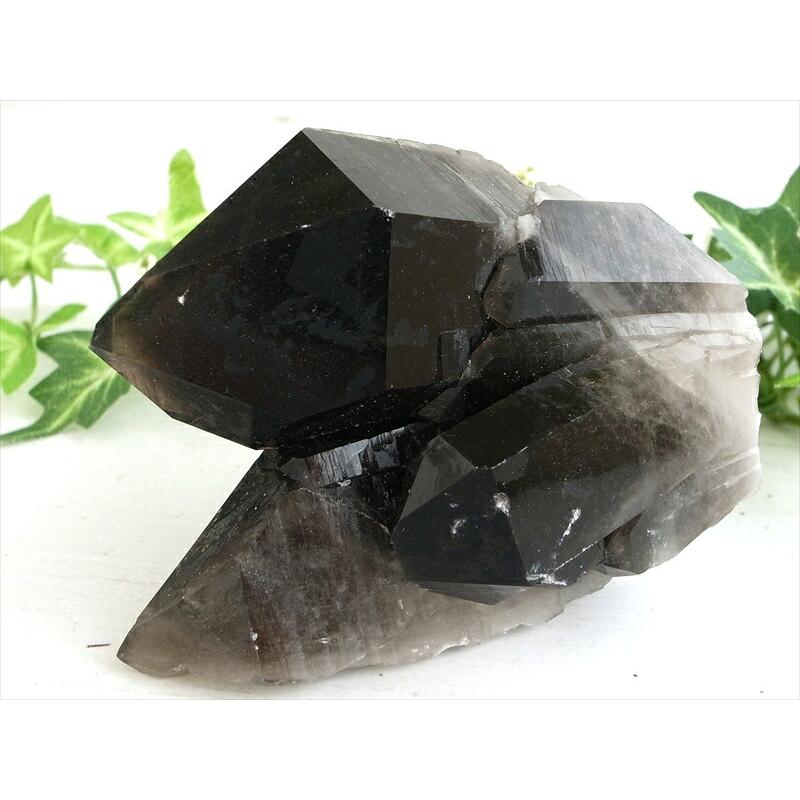 待望の再入荷 アーカンソー 州 産 モリオン 結晶 クラスター 最大幅約90mm 重さ300g 最強の魔除け 邪気払いの石 1点物 艶々極上 黒水晶 アーカンソー 州 産 | ブランド登録なし | 03