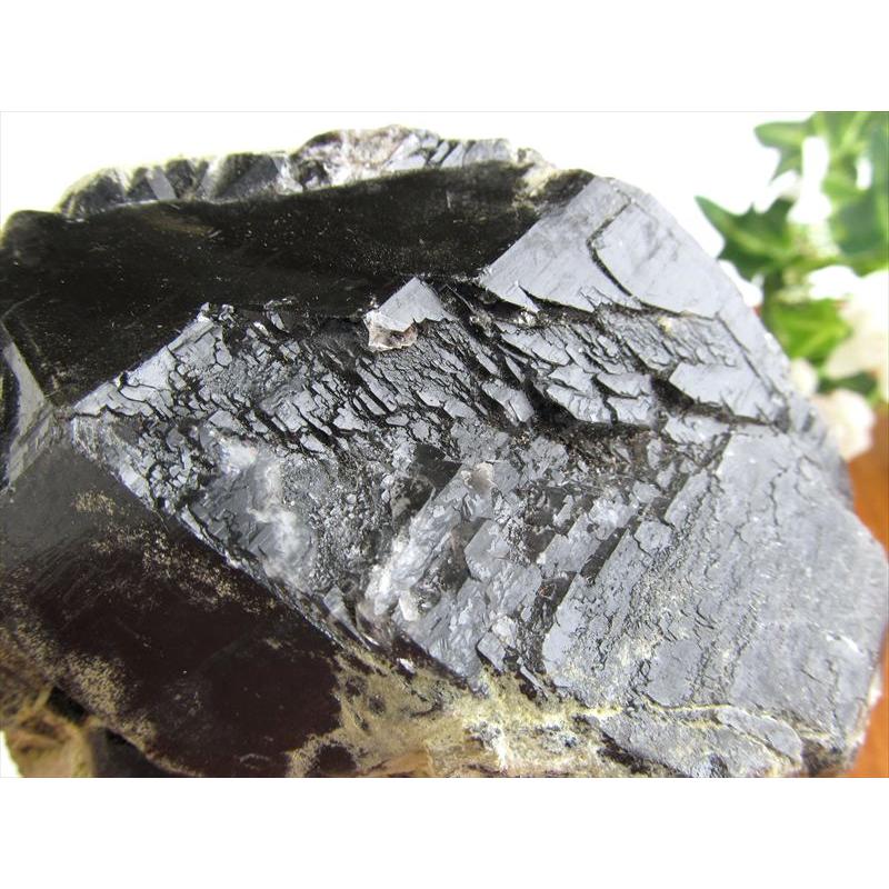 天然の黒光り 天然 黒水晶 モリオン クラスター原石 重さ510g 最大幅約