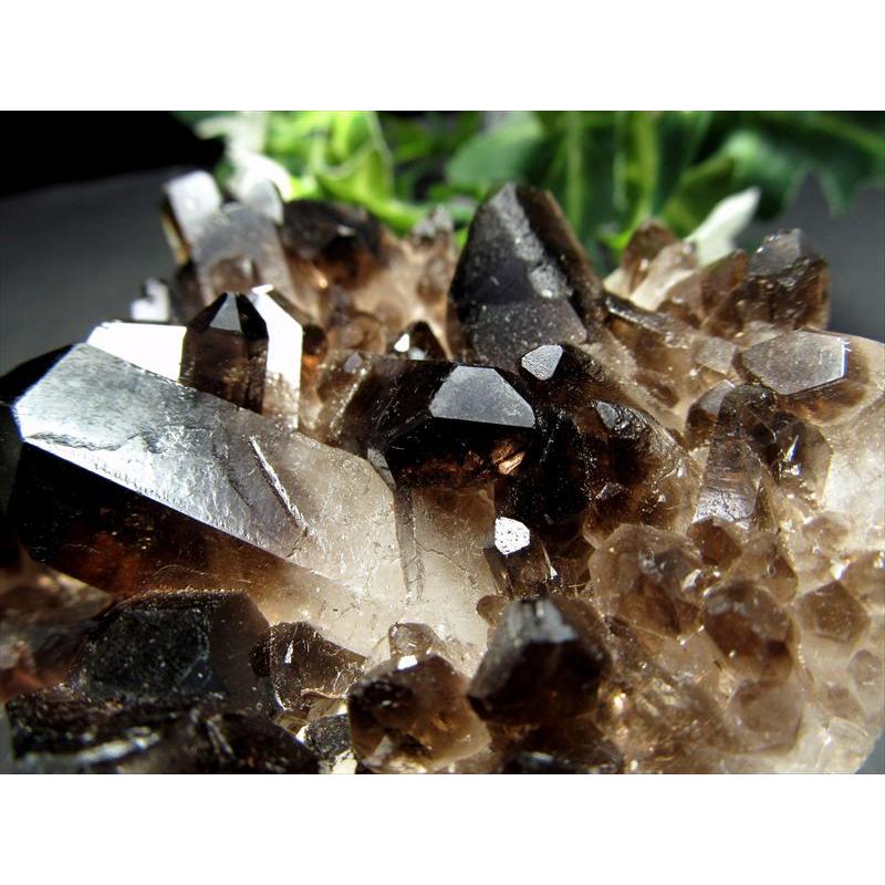 高品質 スモーキークォーツ 煙水晶 クラスター原石 1個売り 重さ約100g