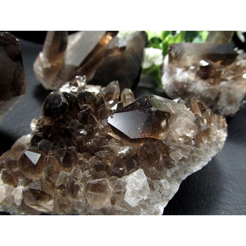 高品質 スモーキークォーツ 煙水晶 クラスター原石 1個売り 重さ約100g