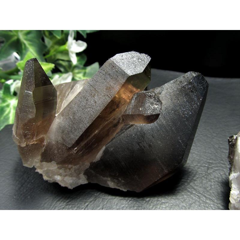 高品質 スモーキークォーツ 煙水晶 クラスター原石 1個売り 重さ約100g