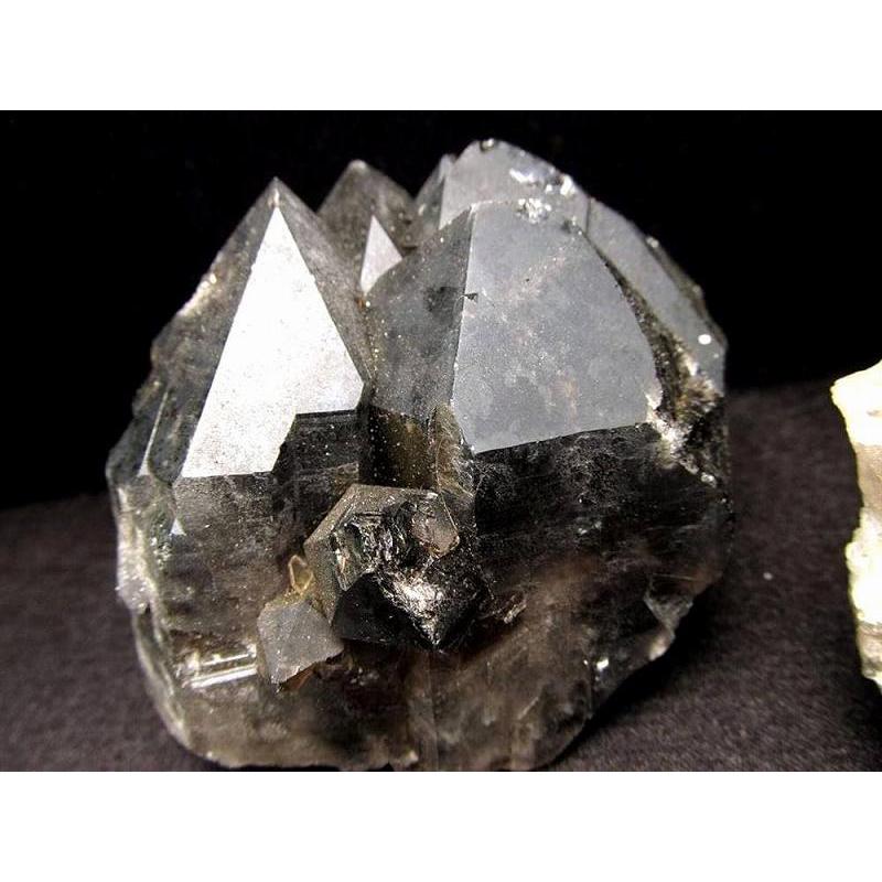 黒水晶 モリオン &スモーキークォーツ 煙水晶 クラスター原石 1個売り