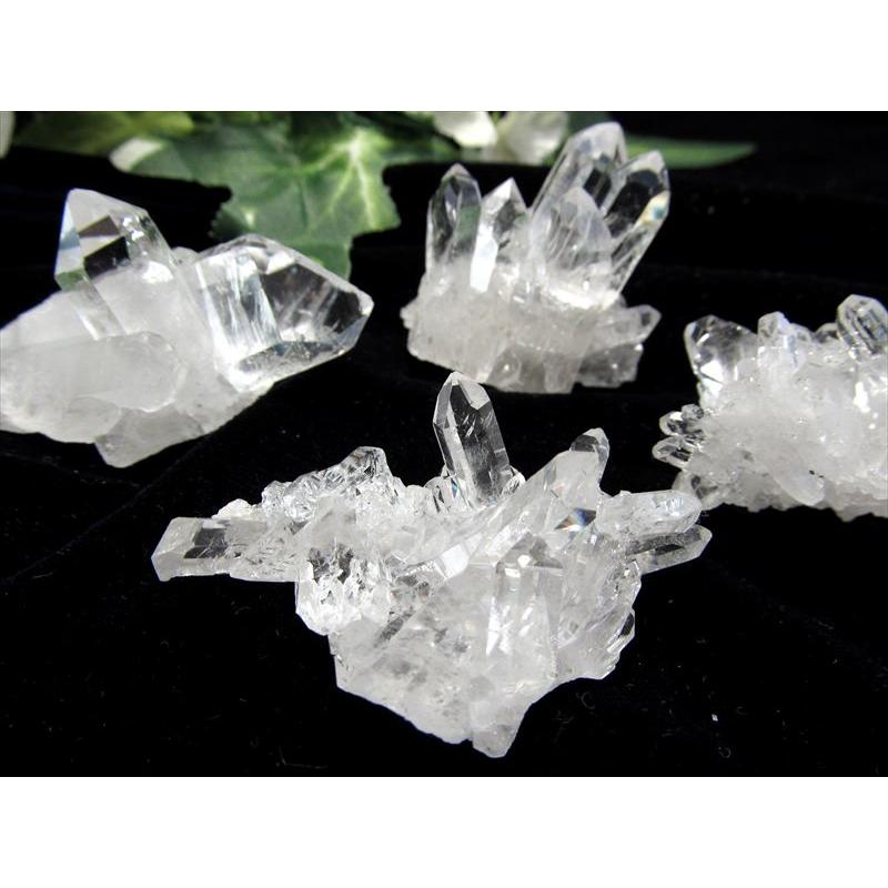 大特価 4A+ トマス産 超透明水晶 クラスター SSサイズ 1個売り 4cm×4cm