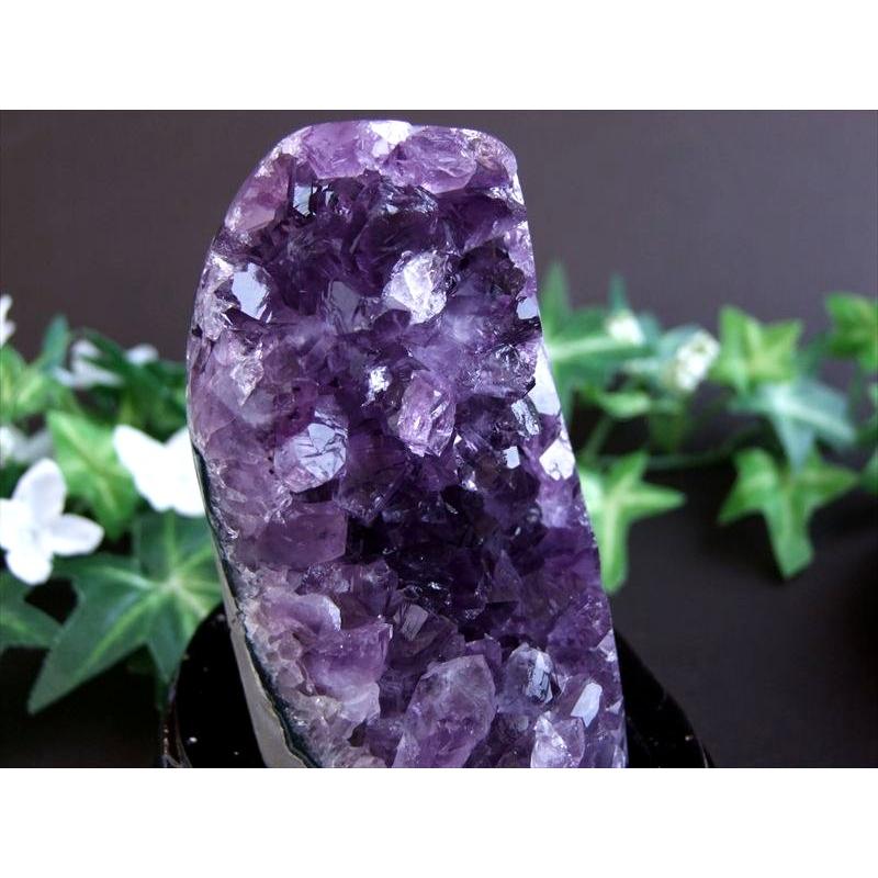 台座付き 3A アメジスト 紫水晶 クラスター スタンドタイプ 重さ400g