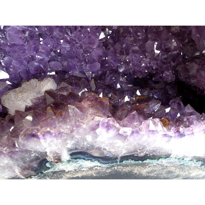 透明&濃いパープル アメジスト ドーム アメジストカペーラ 高さ 25.5cm