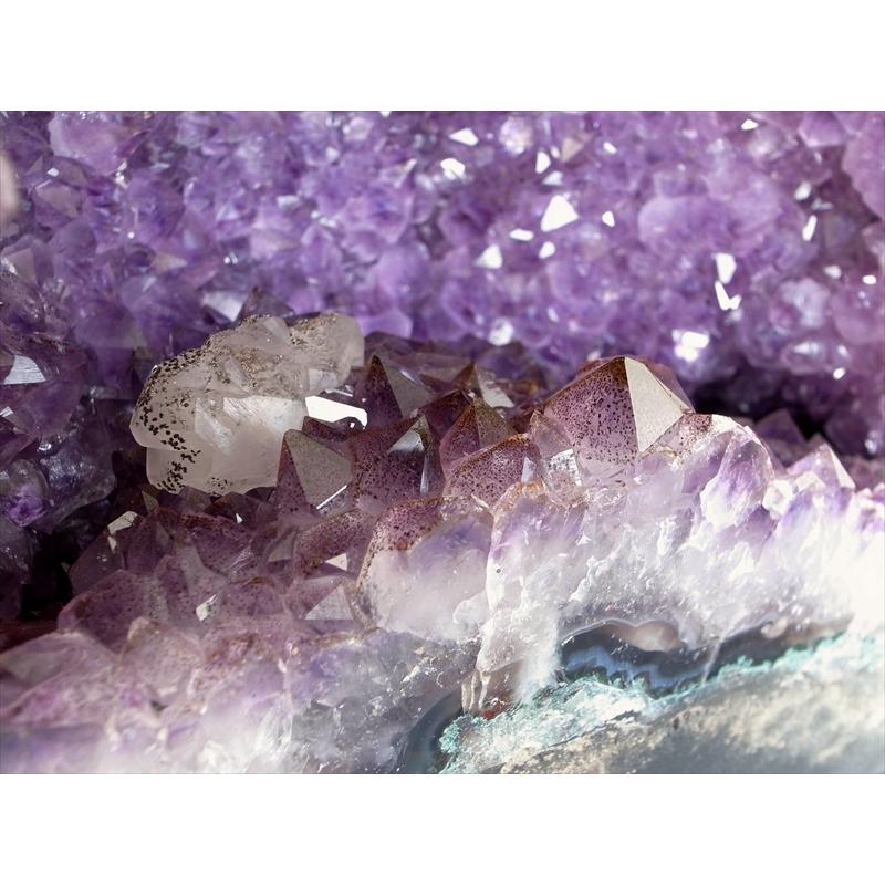 透明&濃いパープル アメジスト ドーム アメジストカペーラ 高さ 25.5cm