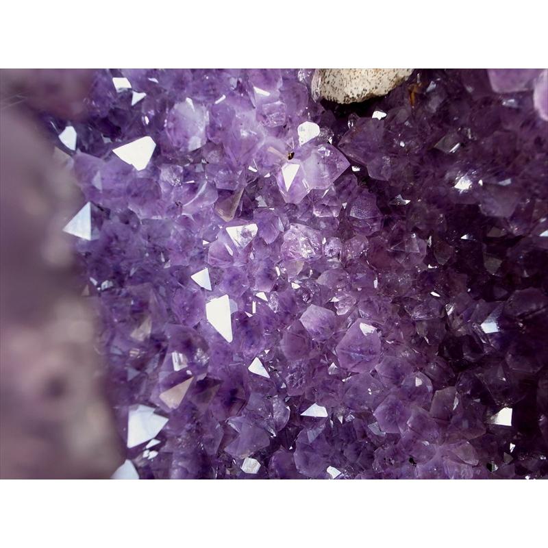 透明&濃いパープル アメジスト ドーム アメジストカペーラ 高さ 25.5cm