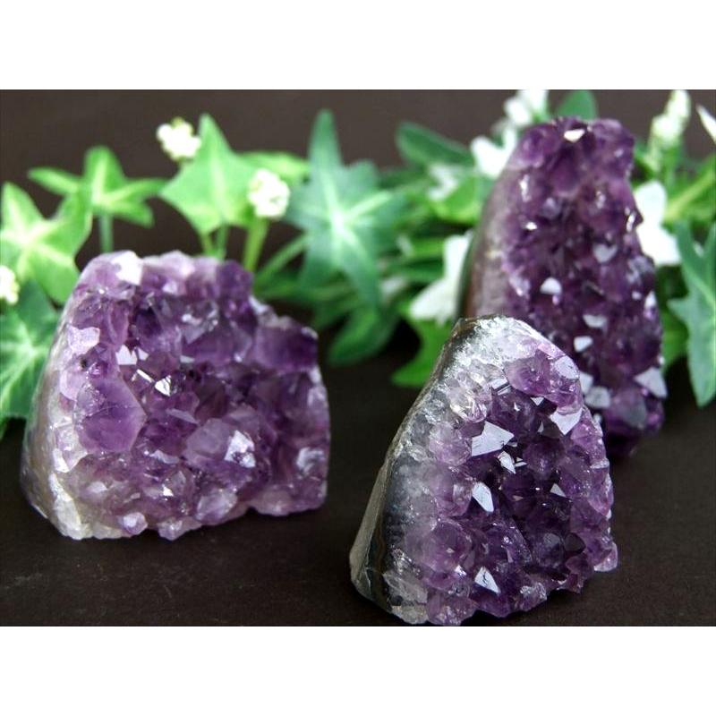 激レア 手の平サイズ 3A アメジスト 紫水晶 クラスター スタンドタイプ