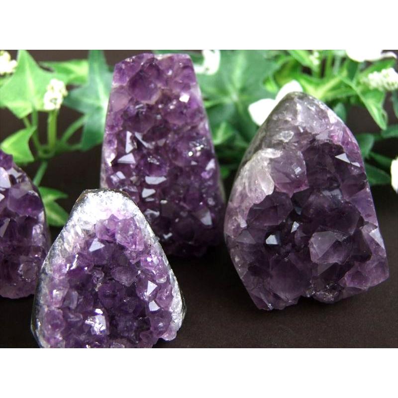 激レア 手の平サイズ 3A アメジスト 紫水晶 クラスター スタンドタイプ