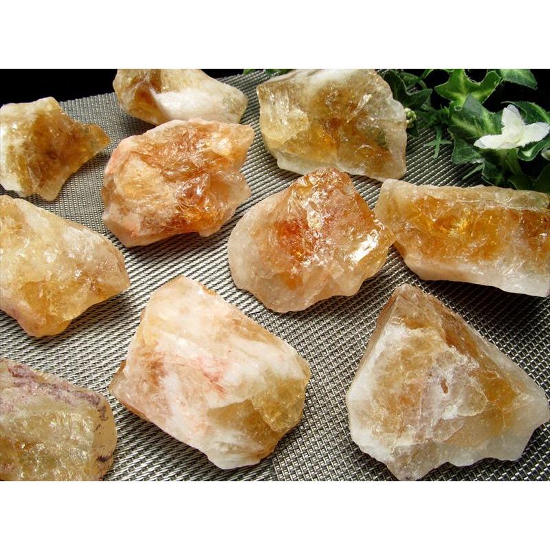 1個売り シトリン ラフ原石 100g-120g 美麗イエロー 透明感有り 金運 