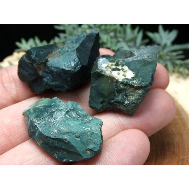 希少 国産原石 出雲石 碧玉 原石 深緑タイプ 1個売り 5g-10g前後 大地