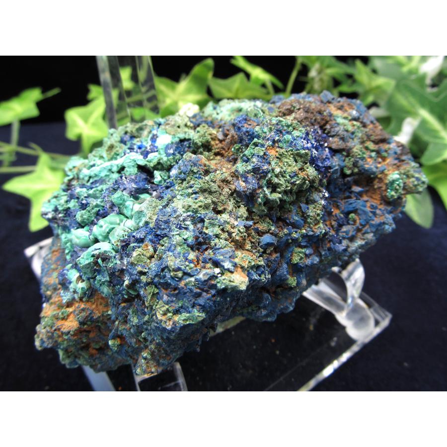 深く濃いブルーのアズライト アズライトマラカイト (アズロマラカイト