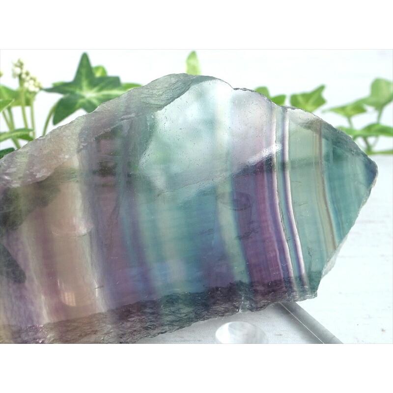 5A マルチカラーフローライト 蛍石 プレート原石 台座付 幅約99mm 重さ