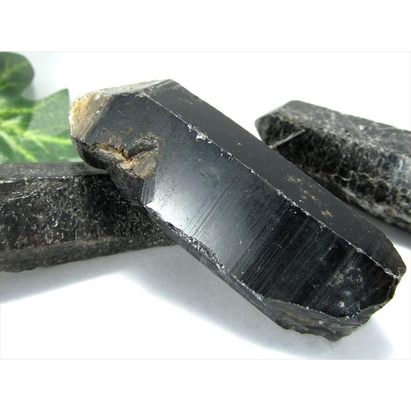 天然黒水晶 モリオン 単結晶 ラフ原石 1個売り 長さ約6cm-7cm前後 研磨