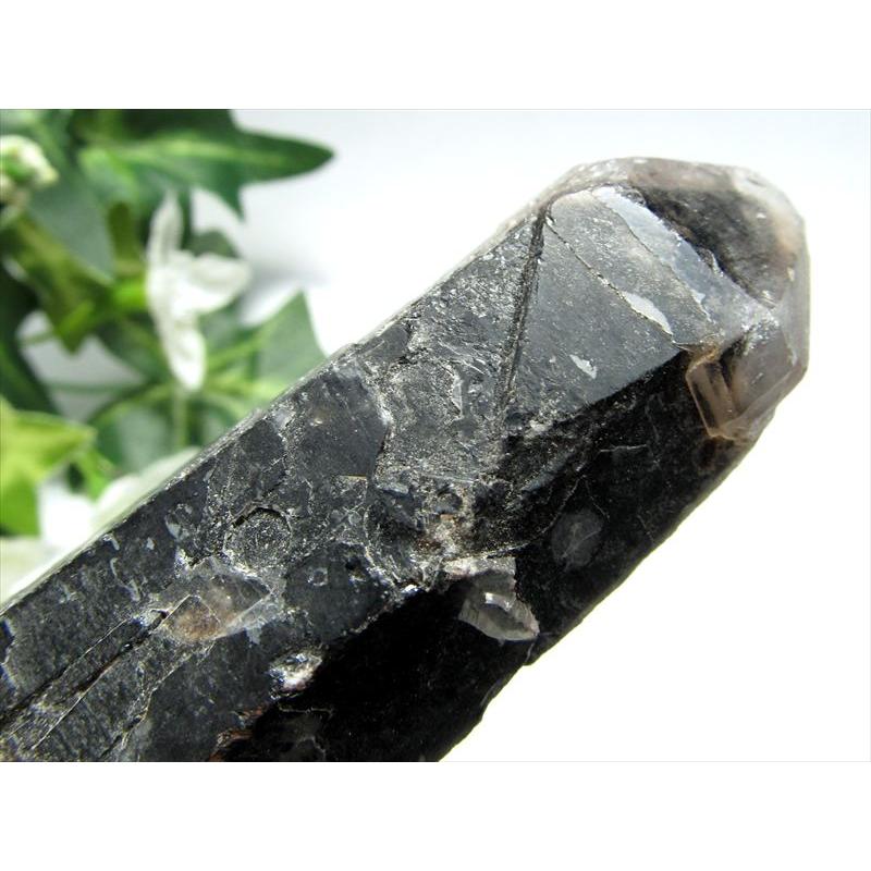 天然黒水晶 モリオン 単結晶 ラフ原石 1個売り 長さ約6cm-7cm前後 研磨