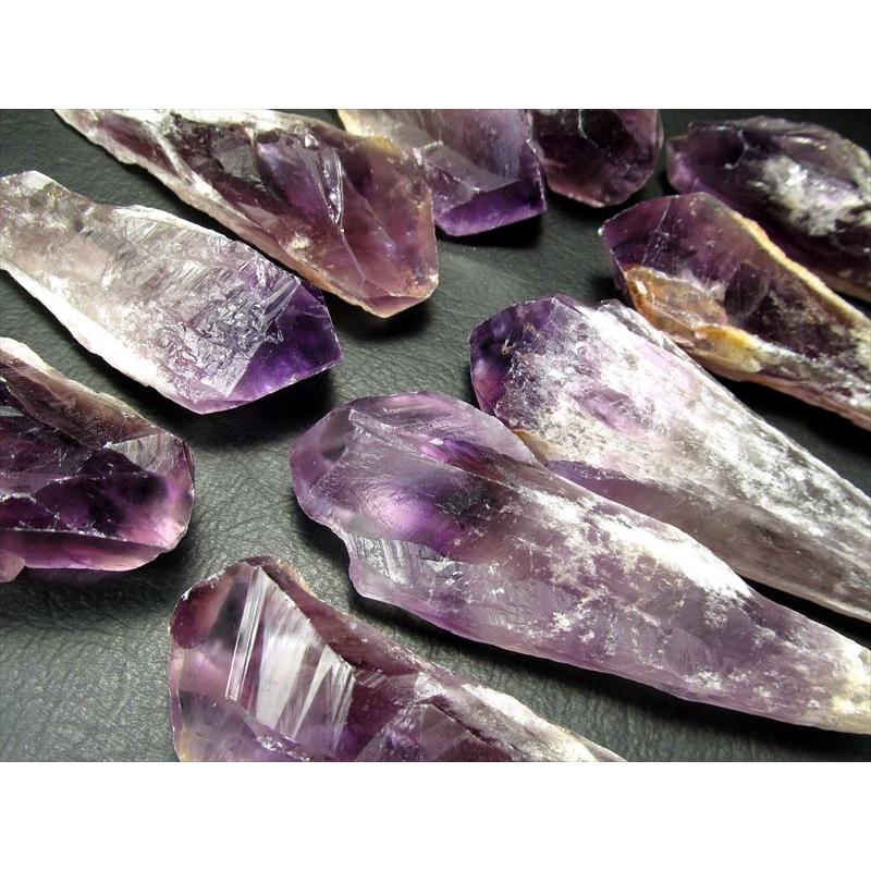 1個売り アメジスト ダガー系 ナチュラル原石 重さ約40g-60g 紫水晶