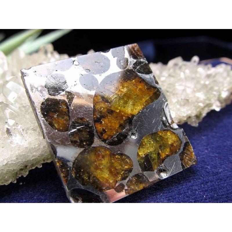 セリコ隕石 パラサイト隕石 原石 スライスプレート 最大幅約28.3mm 約