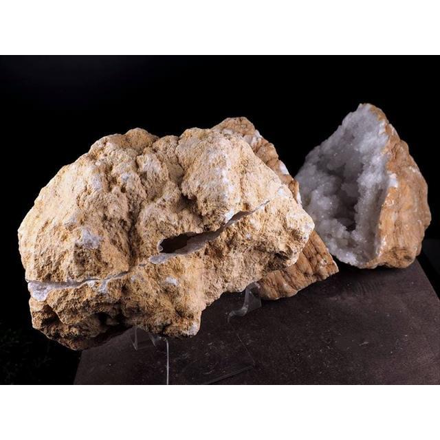 モロッコ産ジオード 晶洞 水晶 原石 約2kg-4kg 希少鉱物共生タイプも 水晶 2kg 原石 天然石 鉱物