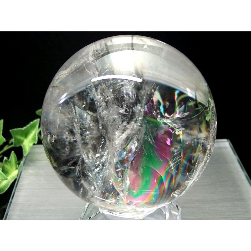 オマケつき！透明度抜群レインボー水晶丸玉 オマケつき！透明度抜群レインボー水晶丸玉