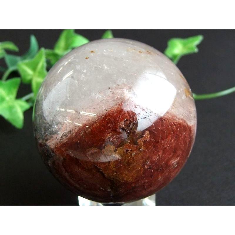 天然石 ＊ 丸玉 ガーデンクォーツ お守り 置物 約43mm