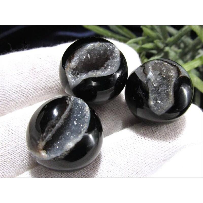 開運 笑口アゲート 瑪瑙 丸玉置物 1個売り 直径約18mm-22mm 瑪瑙&水晶