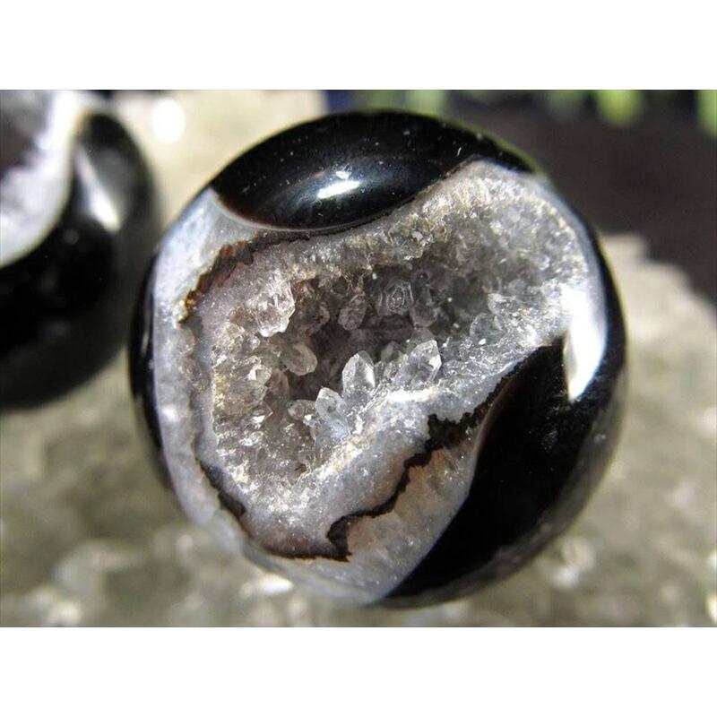 開運 笑口アゲート 瑪瑙 丸玉置物 1個売り 直径約18mm-22mm 瑪瑙&水晶