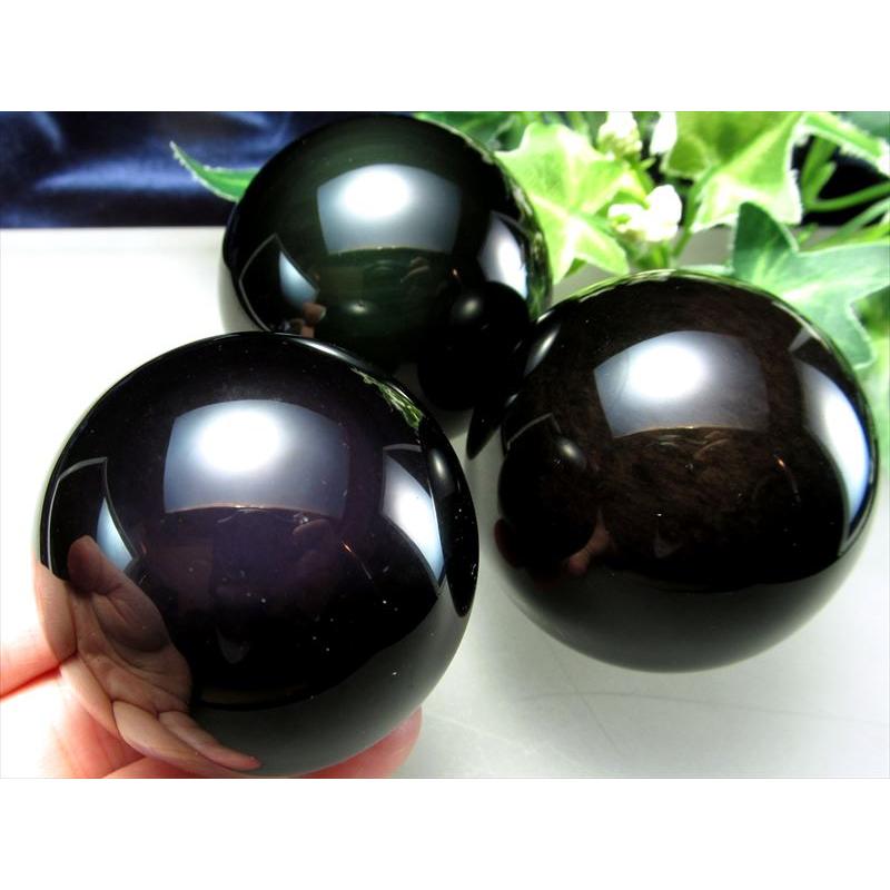 3A レインボー オブシディアン 丸玉 直径46mm-48mm 大人気丸玉