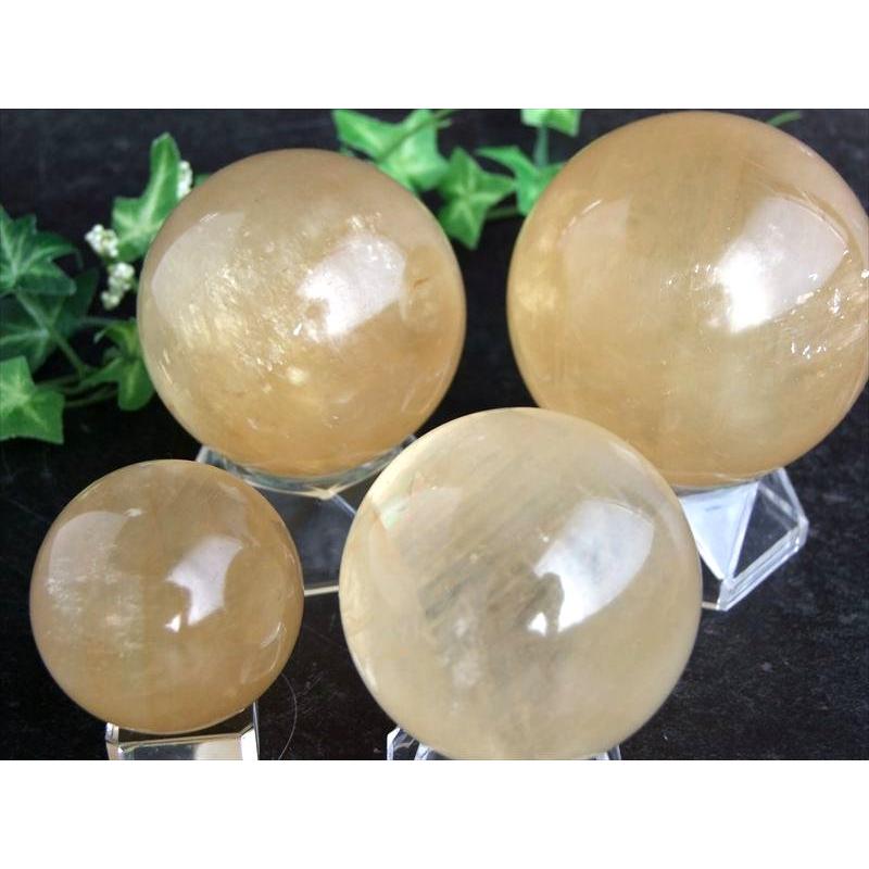 ゴールデンカルサイト　丸玉　虹入　60mm ゴールデンカルサイト丸玉虹入60mm