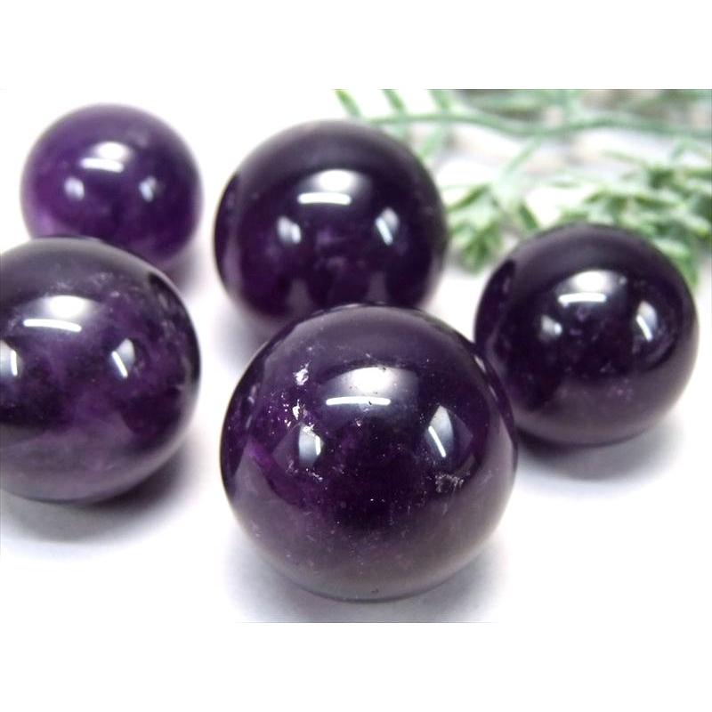 これぞ ウルグアイ 濃紫 アメジスト 丸玉 1個売り 直径約22mm-24mm